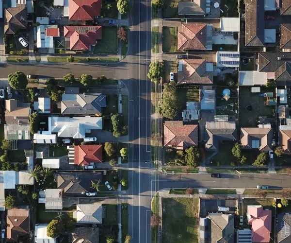 top-view photography of houses at daytime